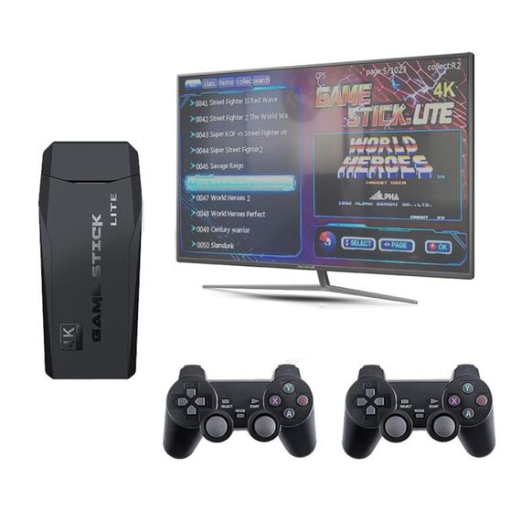 M8 Wireless HDMI Arcade Game Home TV Mini Game Machine con 2 x Gamepads 32g Memoria