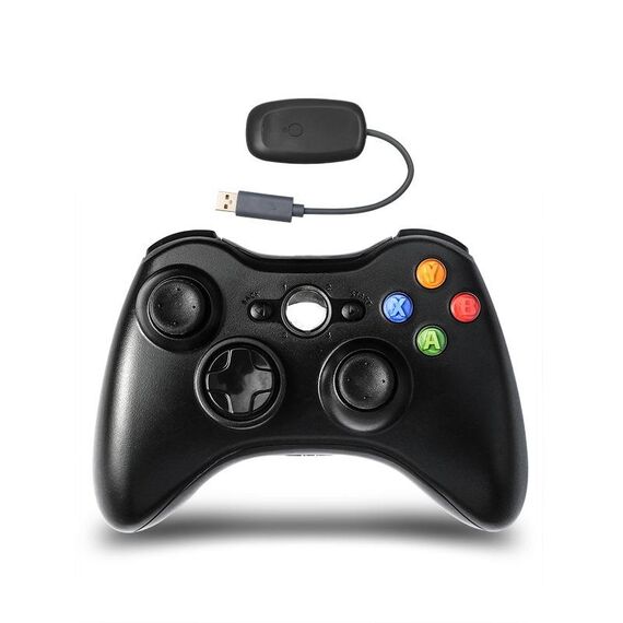 Controller di gioco wireless 2.4G per Xbox 360 (nero)