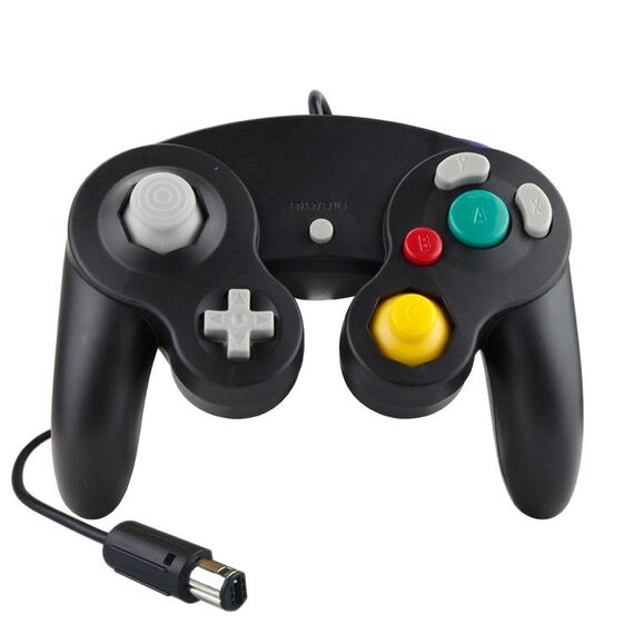 2 pz Controller vibrante a vibrazione a punto singolo per Nintendo NGC / Wii, Colore del prodotto: nero