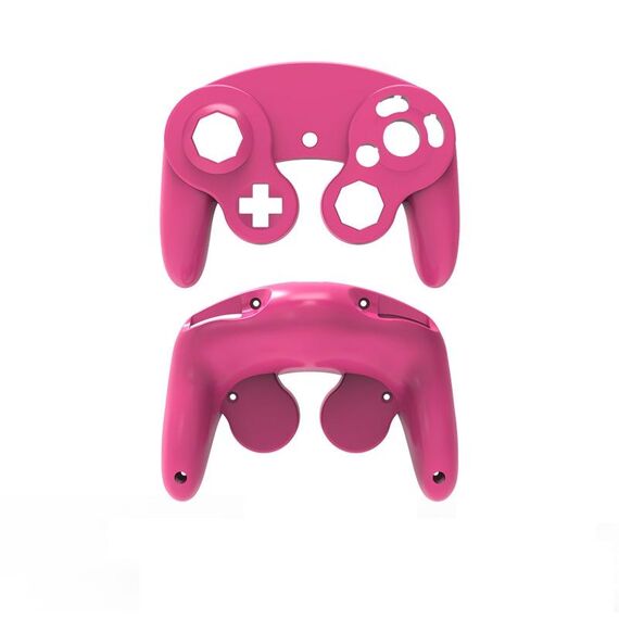 2 PCS Game Single Point Maniglia Shell Sostituzione Sostituzione Maniglia Parti di riparazione per Nintendo NGC (rosa)