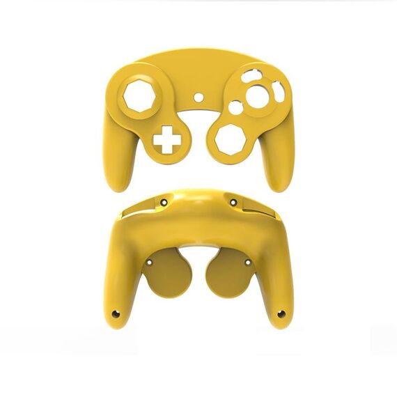 2 Pz Game Punto singolo Maniglia Shell Sostituzione Sostituzione Maniglia Ricarica Parti di riparazione per Nintendo NGC (Giallo)