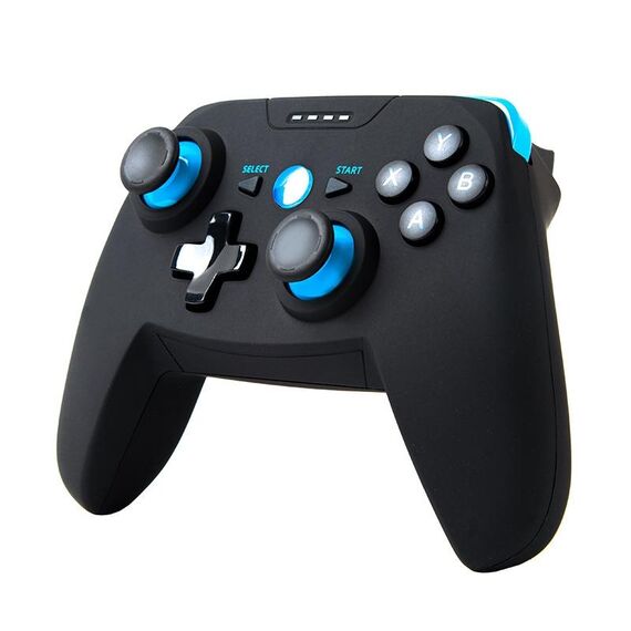 CX-X1 2.4 GHz + Bluetooth 4.0 Maniglia del regolatore di gioco wireless per Android / IOS / PC / PS3 Maniglia singola (blu)