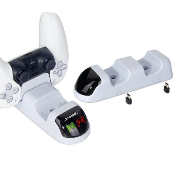 DOBE TP5-0506 Maniglia wireless Carica a doppio sedile con indicatore di ricarica a LED per PS5