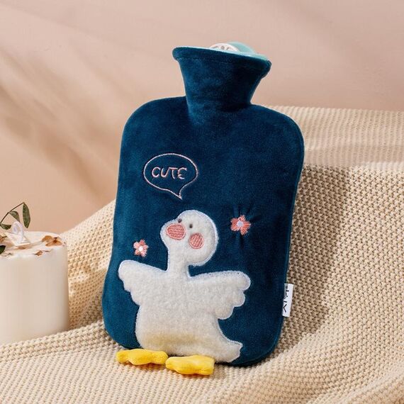 ZS103 Sacchetti di acqua calda a prova di esplosione riempiti d'acqua peluche del fumetto, Spec: Deep Blue Duck (1000ml)