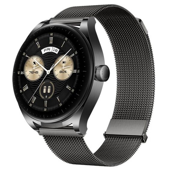 Per Huawei Watch Buds Milan doppio cinturino magnetico in maglia di acciaio (grigio)