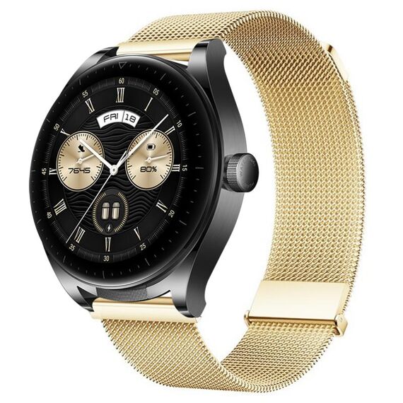 Per Huawei Watch Buds Milan doppio cinturino magnetico in maglia di acciaio (oro)