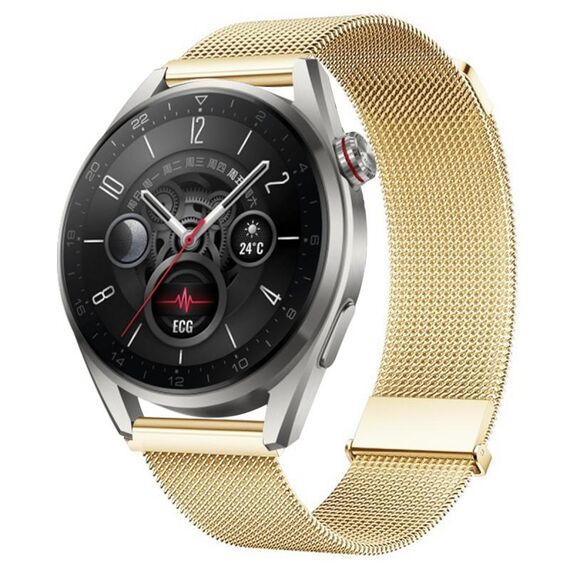 Per Huawei Watch3 Pro New Milan doppio cinturino in maglia di acciaio magnetico (oro)