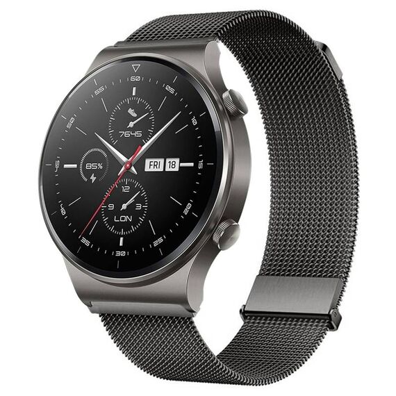 Per Huawei Watch GT2 Pro / GT2 46mm cinturino Milano con doppia maglia magnetica in acciaio (grigio)