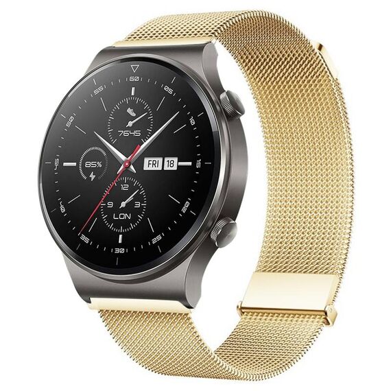 Per Huawei Watch GT2 Pro / GT2 46mm cinturino Milano con doppia maglia magnetica in acciaio (oro)