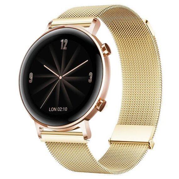 Per Huawei Watch GT 2e / GT 42mm/46mm cinturino Milano con doppia maglia magnetica in acciaio (oro)