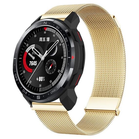 Per Honor Watch GS Pro Milan cinturino in maglia di acciaio doppio magnetico (oro)