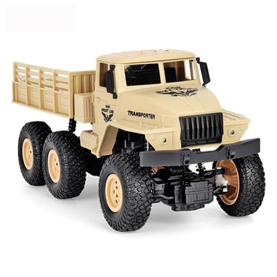 JJR / C 1:18 2.4 Ghz 4 Canali Telecomando Dongfeng 7 Veicolo per camion con armatura a sei ruote (giallo)