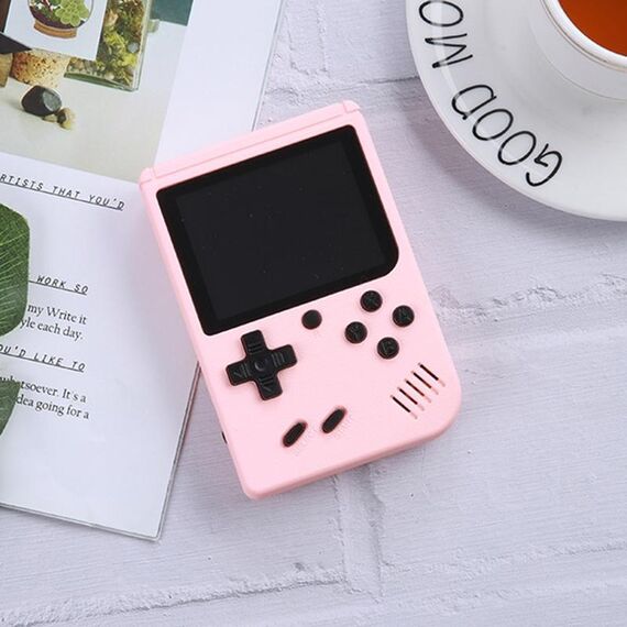 MK800 3.0 pollici Macaron Mini Retro Classic Console di gioco portatile per bambini 800 giochi integrati, supporto uscita AV (rosa)