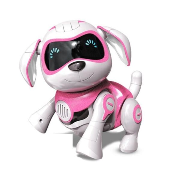 Ricarica USB Smart Touch Sensing Machine Cane Giocattoli elettrici per bambini, supporti per camminare e rosicchiare ossa e luci e musica (rosa)