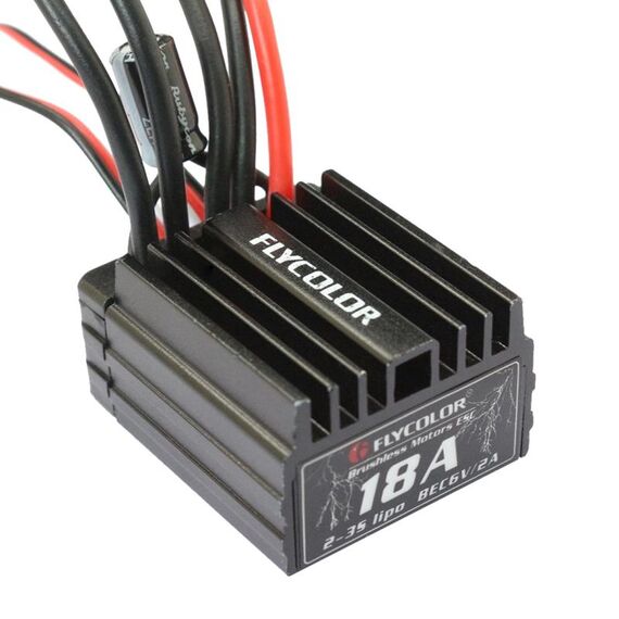 Flycolor Thunder Series 18A Regolatore di velocità elettronico senza spazzole sensorless per auto RC