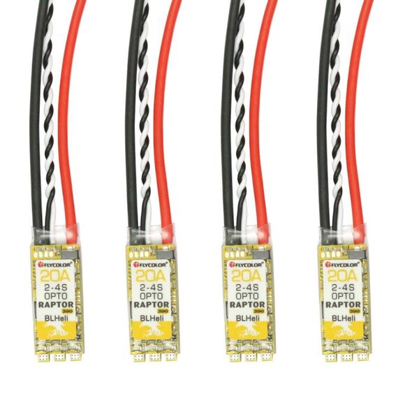 4 PCS Flycolor Raptor 390 20A 2-4S Regolatore di velocità elettrico