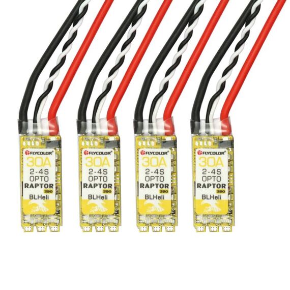 4 PCS Flycolor Raptor 390 30A 2-4S Regolatore di velocità elettrico