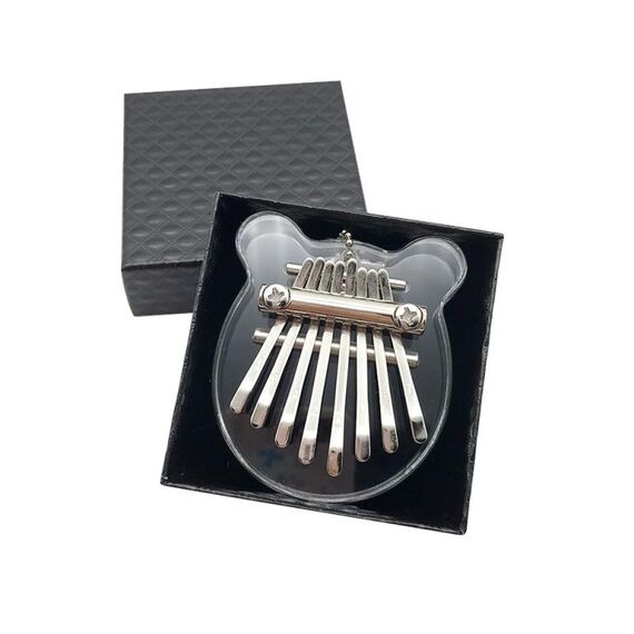 Mini 8 Tone thumb Piano Kalimba Strumenti musicali, confezione regalo (orso acrilico)