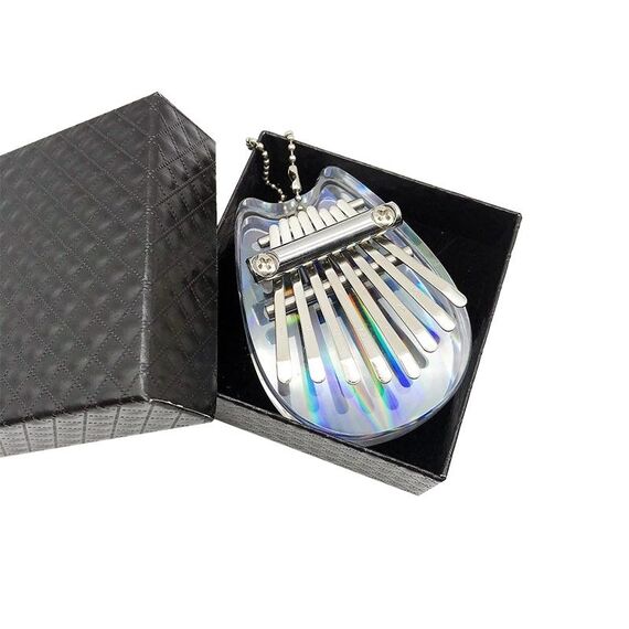 Mini Dazzle Acrylic 8 Tone thumb Piano Kalimba Strumenti musicali (Chinchilla)