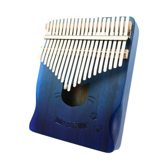 21 Tone Acacia Wood Thumb Piano Kalimba Strumenti musicali (Aurora Blue-Cat)