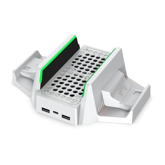 DOBE TYX-0663 Base di raffreddamento multifunzione con caricabatterie a doppia batteria per Xbox Series S