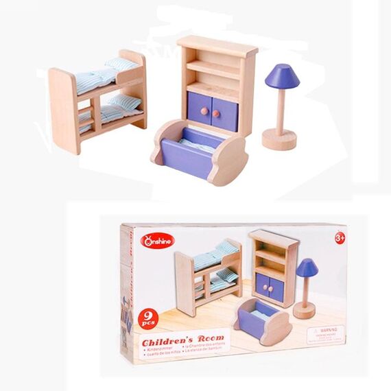 Onshine fingere di giocare a scena fai da te gioco di giochi di legno Accessori per mobili in legno, Stile: Camera per bambini