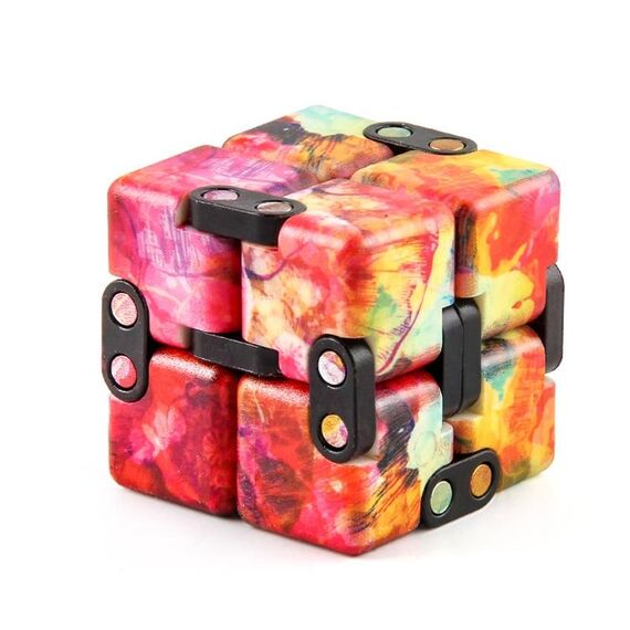 3 pezzi Decompressione intellettuale Cubetti magici pieghevoli illimitati (rosso)