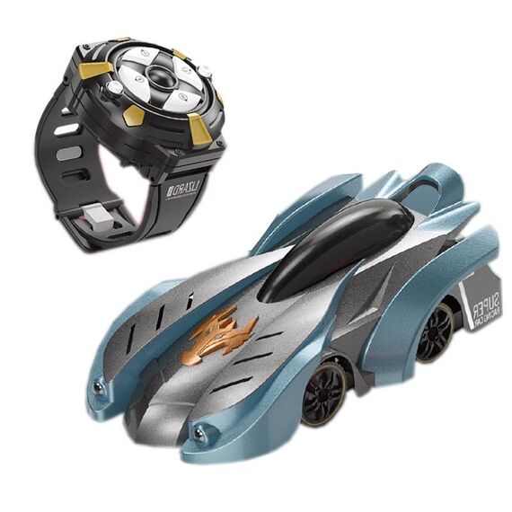 Telecomando a remoto Parete Automobile Mini Telecomando elettrico Telecomando per bambini Giocattolo per bambini (Blue Break Watch RC Edition)