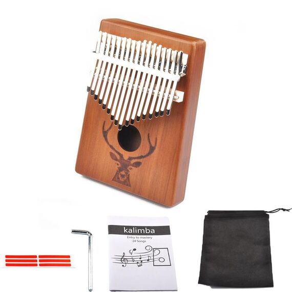 Piano per principiante da 17 tono Piano Cervi da cervo Kalimba Thumb Piano (Kit retrò)