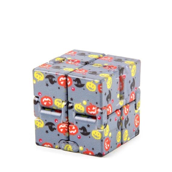 3 pezzi Infinite Magic Cube Halloween & Christmas Theme DECOMPRESSION Pocket Cube Secondo ordine Cube Toy (No.335K-6 Pumpkin Grey)