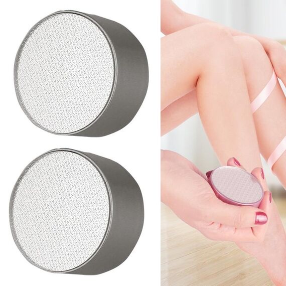 2 lavapavimenti per piedi per depilazione nano a doppia faccia, compatti e portatili manuali (grigio)
