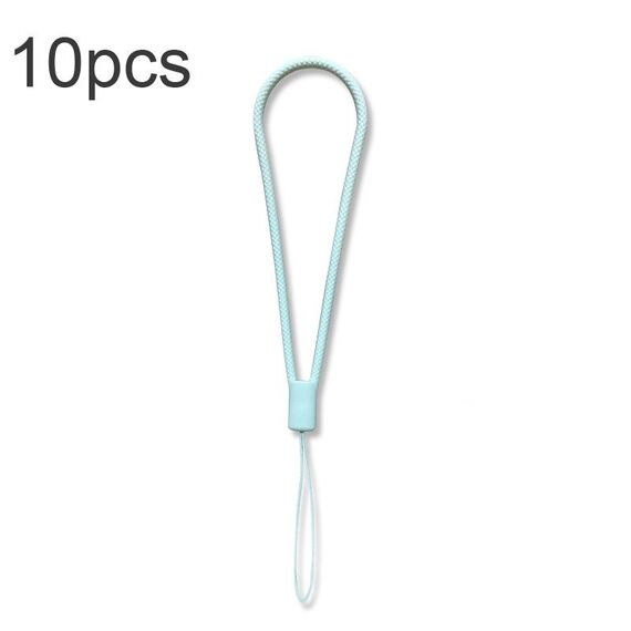 Corda anti-perdita per cordino per telefono cellulare con motivo in silicone da 10 pezzi (verde chiaro)