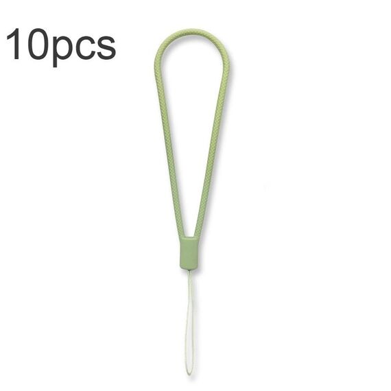 Corda anti-perdita per cordino per telefono cellulare con motivo in silicone da 10 pezzi (verde Matcha)