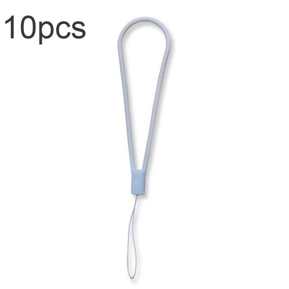 Corda per mano anti-perdita con cordino per telefono cellulare con motivo in silicone da 10 pezzi (viola poco profondo)