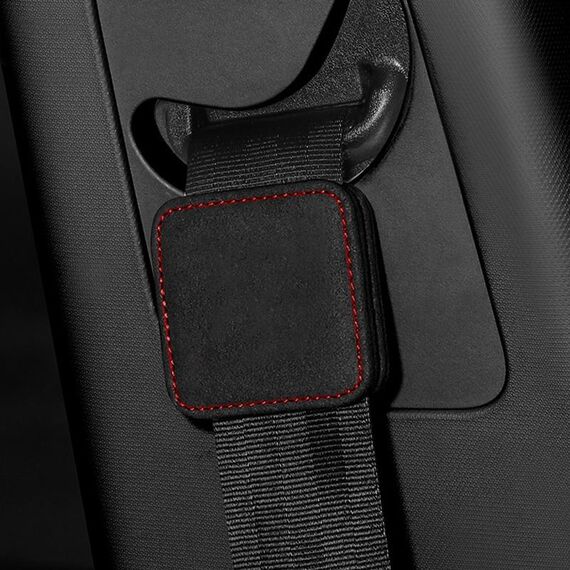 Limitatore di cintura di sicurezza per auto Regolatore elastico Fissaggio magnetico (nero)