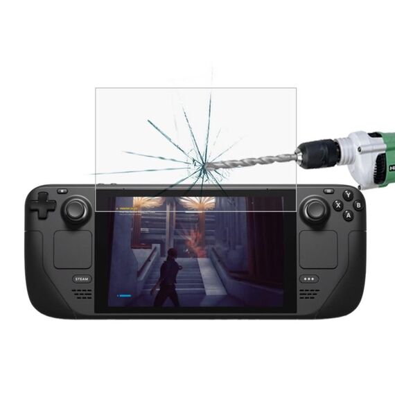 Pellicola in vetro temperato 0,26 mm 9H 2,5D per console di gioco Steam Deck