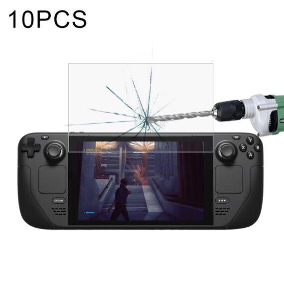 10 PZ 0.26mm 9H 2.5D Pellicola in vetro temperato per console di gioco Steam Deck
