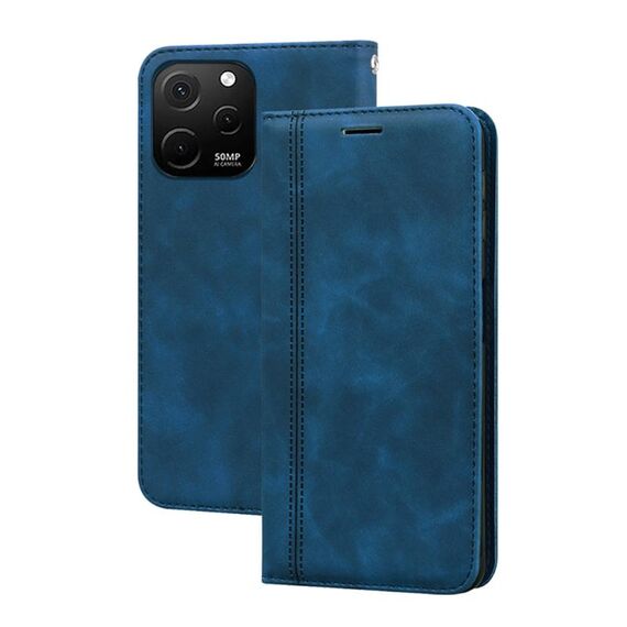 Per Huawei nova Y61/Enjoy 50z Frosted Business Custodia magnetica orizzontale in PU per telefono (blu)