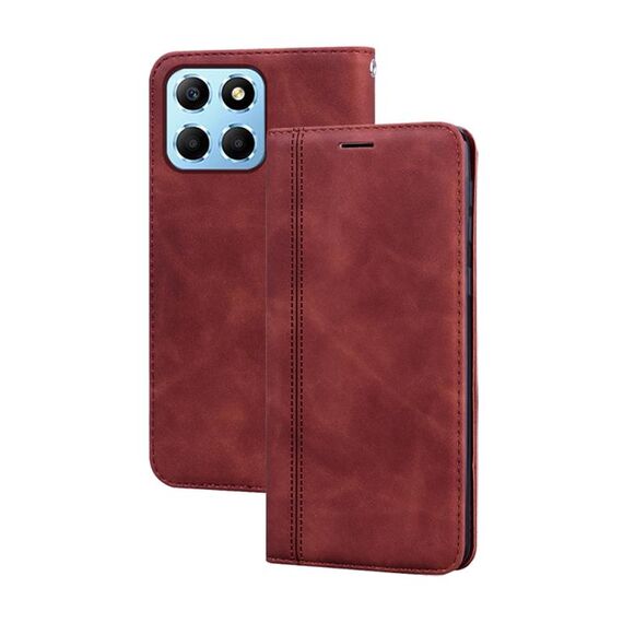 Per Honor X8 5G/Play6C 5G/X6 4G/X6S/70 Lite Custodia per telefono in PU con vibrazione orizzontale magnetica satinata (marrone)