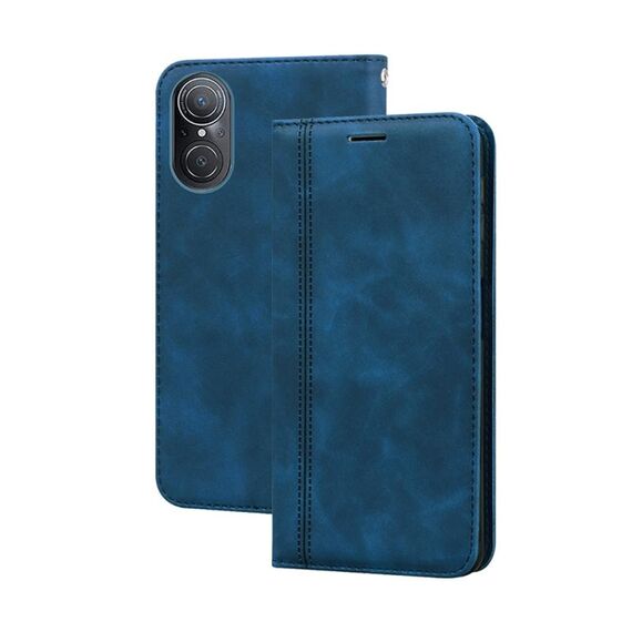 For Honor 50 SE Custodia per telefono in PU con vibrazione orizzontale magnetica aziendale smerigliata (blu)