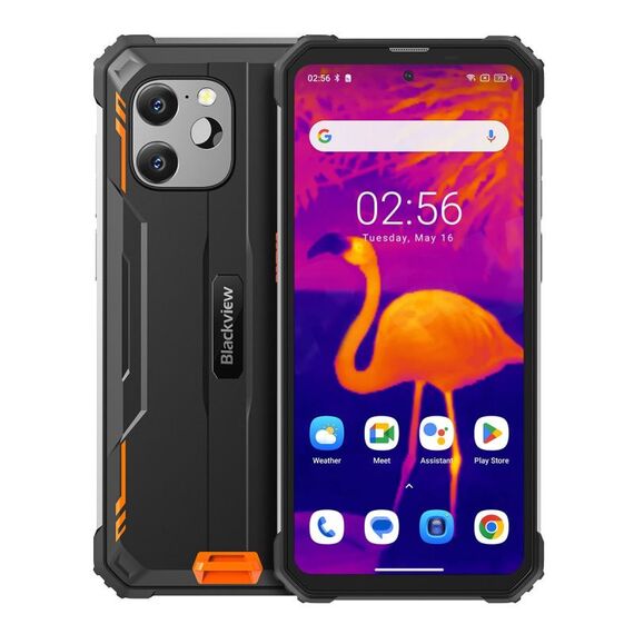 [Magazzino HK] Telefono robusto Blackview BV8900, fotocamera termica, 8 GB + 256 GB, IP68/IP69 Impermeabile Antipolvere Antiurto, Identificazione viso e impronte digitali, 6,5 pollici Android 13 MediaTek Helio P90 MT6779 Octa Core fino a 2,2 GHz, NFC, OTG, Rete: 4G (arancione)