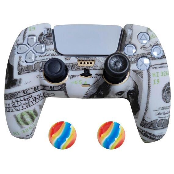 2 PCS PS5 Gamepad Silicone Cover protettivo (12+ Cappelli)