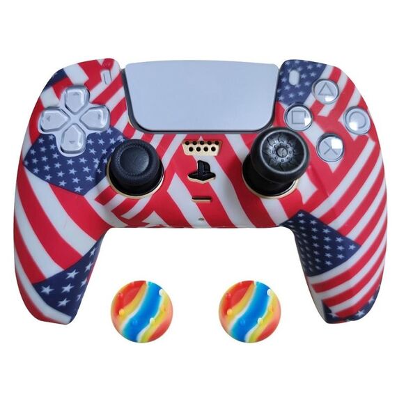 2 PCSPS5coperturaprotettiva in siliconeGamepad(31+Cappelli)