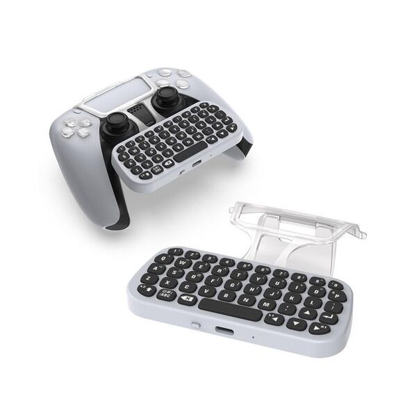 DOBE TP5-0556 Gamepad wireless tastiera Bluetooth con jack per cuffie per PS5 (bianco)