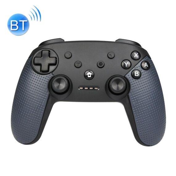 Gamepad wireless Bluetooth Dual Motors con funzione Turbo adatto per Switch Pro (nero)