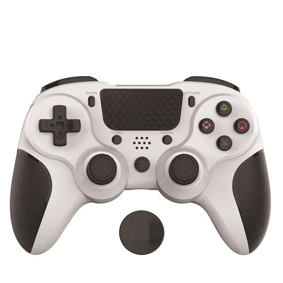 MB-P913 PC PC Somatosensensory Back Key Programming Dual Vibration Bluetooth Gamepad per PS4 Pro (Black White)