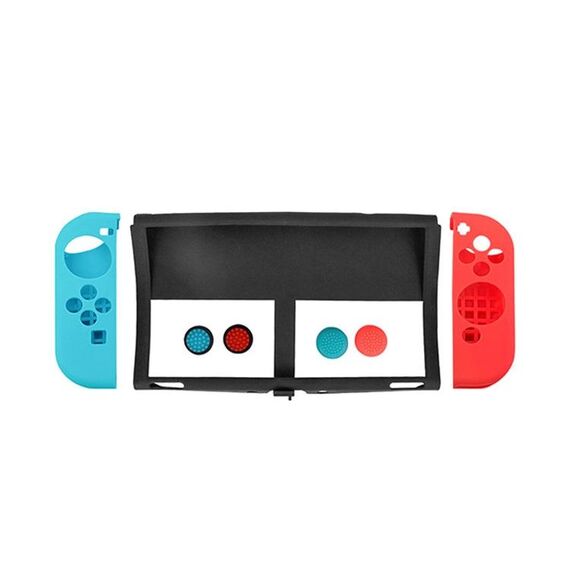 KJH NS-068 7 in 1 set di custodia in silicone console per switch OLED