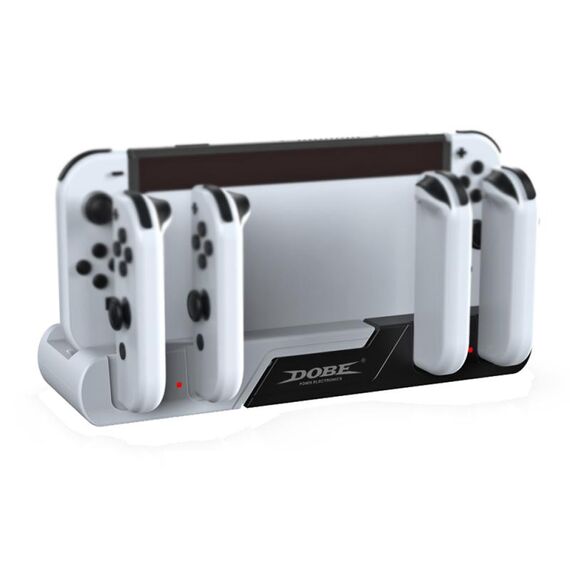 DOBE TNS-0122 4 IN 1 Gamepad GamePad Dock per interruttore OLED (bianco nero)