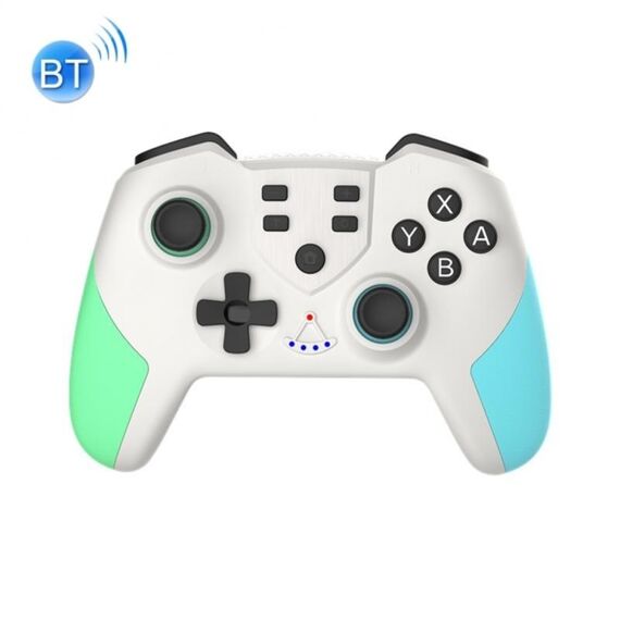 T23 Macro Programmazione Maniglia Bluetooth wireless a sei assi con NFC per Switch Pro (Blue Green)