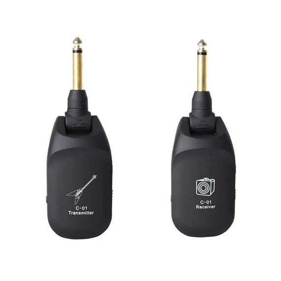 Ricevitore trasmettitore audio wireless per chitarra elettrica C01 (nero)